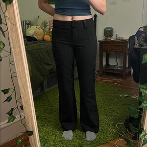 Women's Black Wide-Leg Trousers
